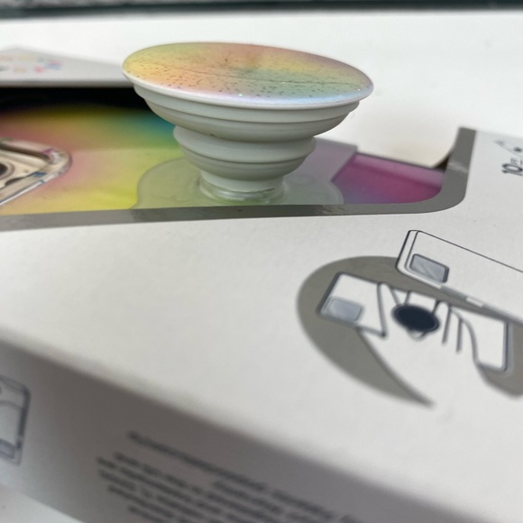 Popsockets PopCase x PopGrip Slide iPhone 12 PRO MAX Case Rainbow Glitter NEW - Picture 4 of 7